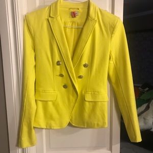 Daniel Cremieux yellow/ chartreuse blazer, sz XS